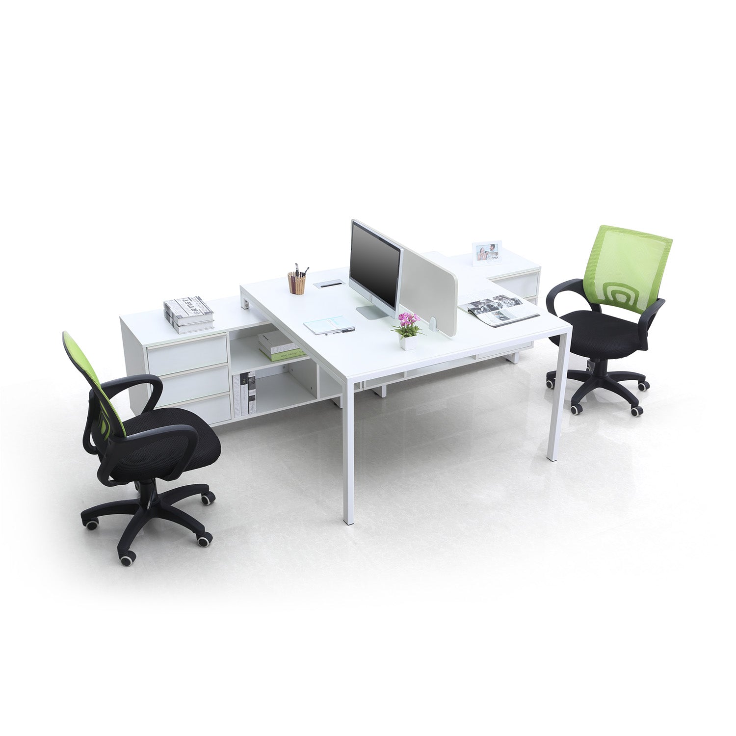 Estación de Trabajo Slim con Credenza 2/P