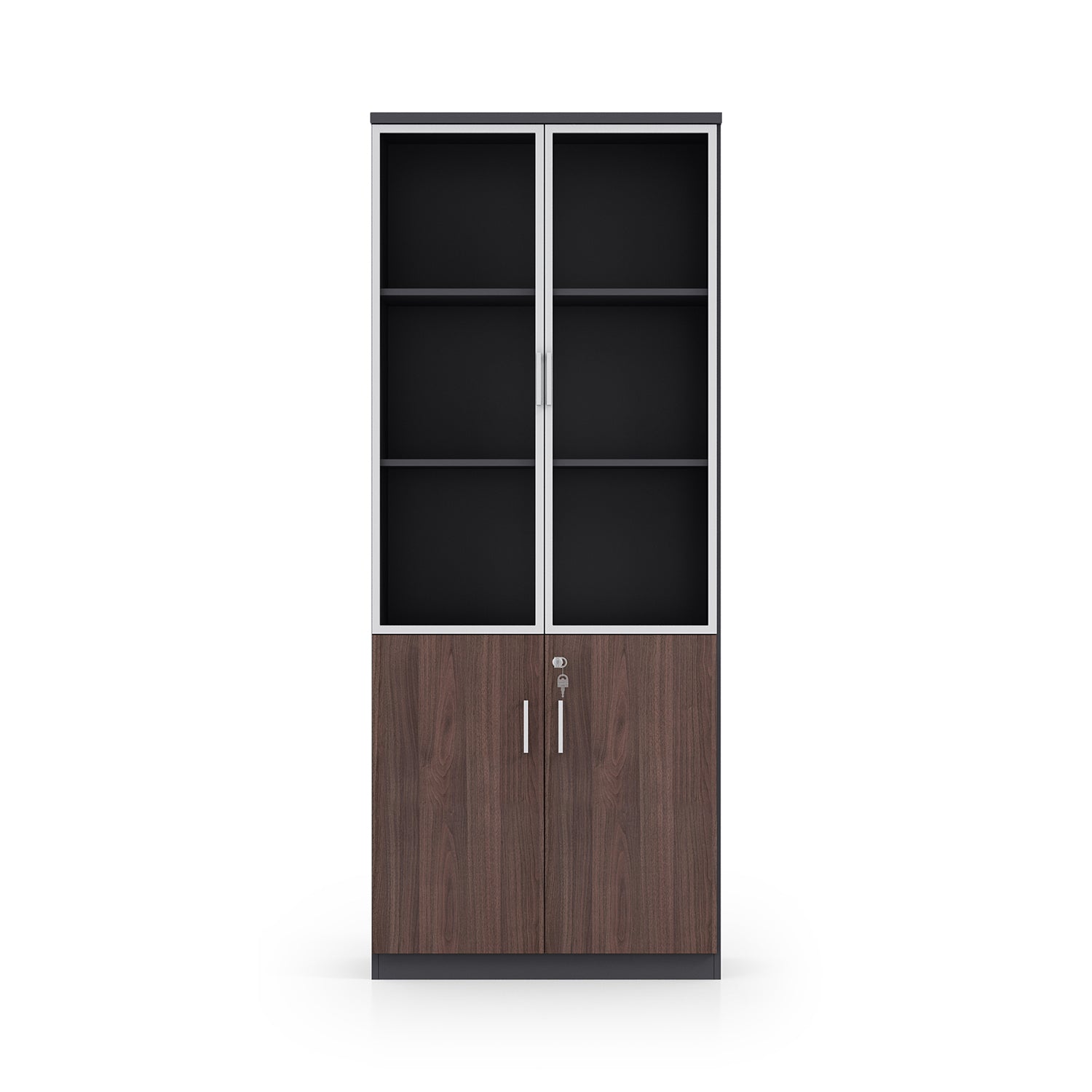 Librero Waterfall con Puertas de Vidrio