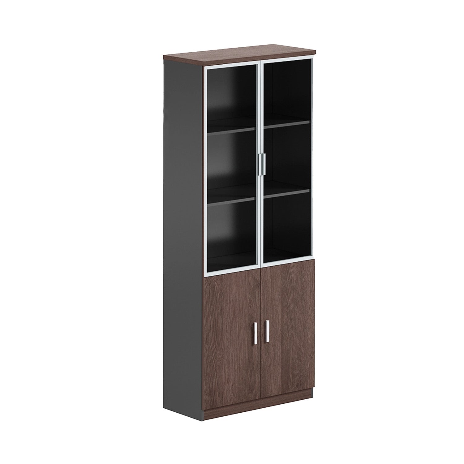 Librero Waterfall con Puertas de Vidrio